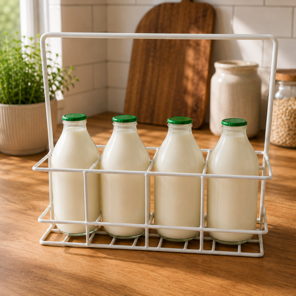 Door Step Glass Milk Bottle Holder